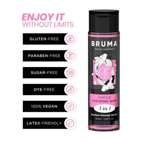 ulei de masaj premium incalzitor aroma guma de mestecat