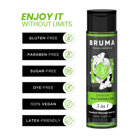 ulei de masaj premium incalzitor aroma pepene verde
