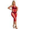 Rochie lunga rosie tip plasa marime unica