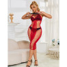 Rochie lunga rosie tip plasa marime unica