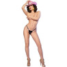 Thong „Kiss Me” negru S/M