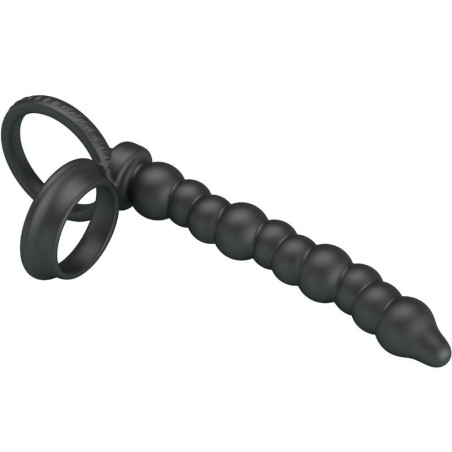Inel pentru penis Dillon pentru stimulare simultană negru