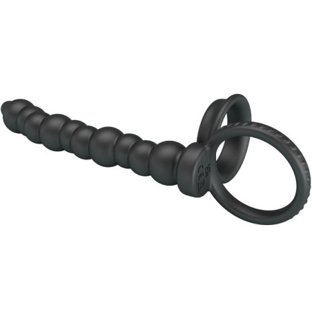Inel pentru penis Dillon pentru stimulare simultană negru