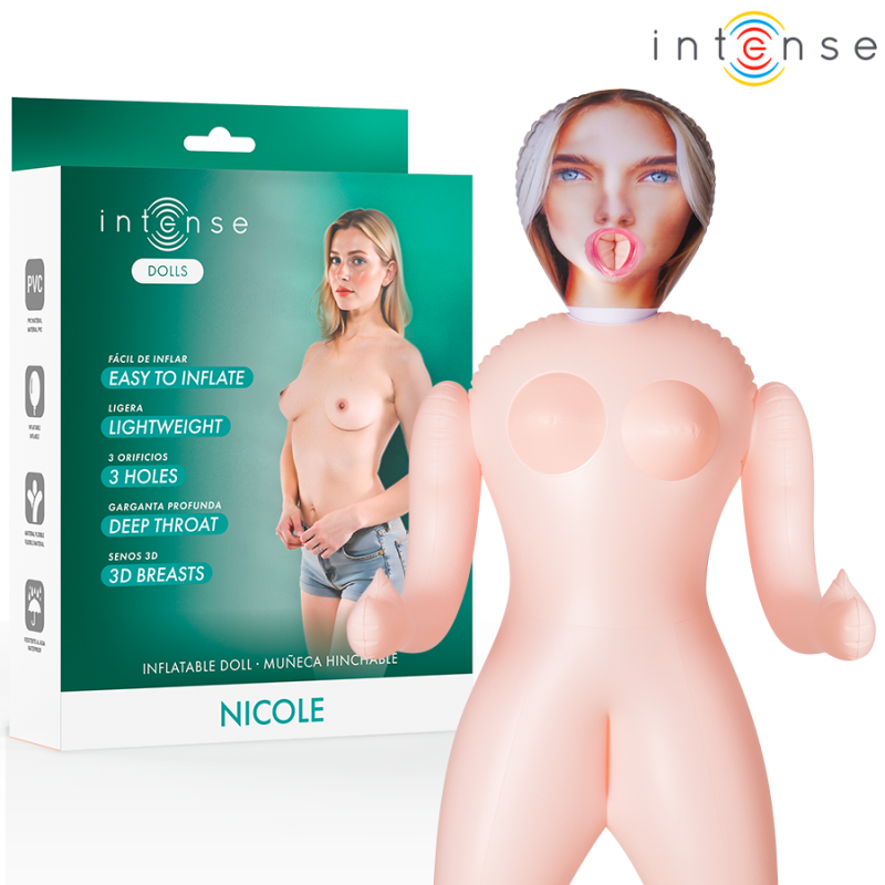 nicole papusa gonflabila cu trei orificii