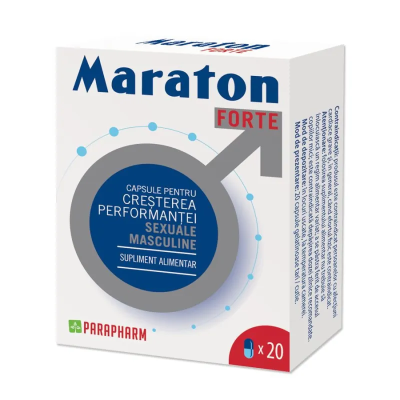 Capsule MARATON FORTE, creșterea performanței sexuale bărbați, 20 cap