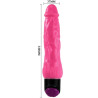 Vibrator DANCE – COLORFUL SEX REALIST VIBRATOR, roz, 24 cm