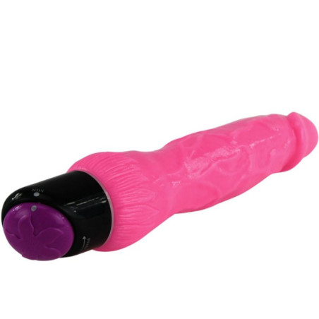 Vibrator DANCE – COLORFUL SEX REALIST VIBRATOR, roz, 24 cm