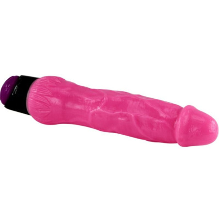 Vibrator DANCE – COLORFUL SEX REALIST VIBRATOR, roz, 24 cm