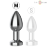 Dop anal metalic vibrator cu LED și telecomandă, mărimea M – Intense