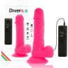 Diversia - dildo vibrator flexibil roz 20,5 cm / Ø 4,2 cm
