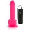 Diversia - dildo vibrator flexibil roz 20,5 cm / Ø 4,2 cm
