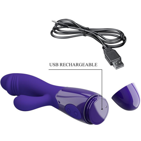 Pretty Love Snappy Youth - vibrator și stimulator pentru punctul G, violet