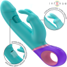 Intense - vibrator rabbit cu stimulator rotativ pentru punctul G, albastru
