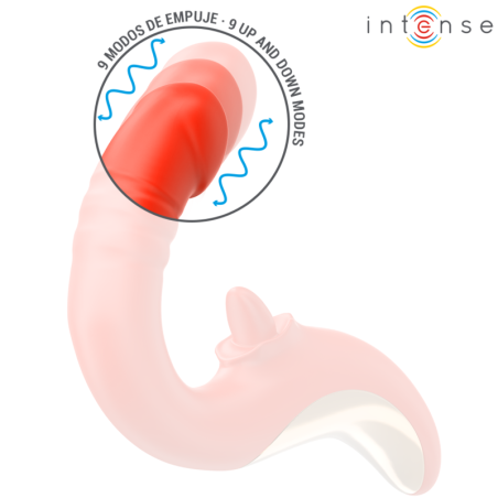 Vibrator INTENSE – PAULINA U-SHAPED, stimulator în forma de U, rosu