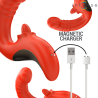 Vibrator INTENSE – PAULINA U-SHAPED, stimulator în forma de U, rosu