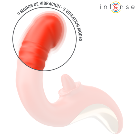 Vibrator INTENSE – PAULINA U-SHAPED, stimulator în forma de U, rosu
