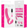 Vibrator INTENSE – AMY, dublu, cu telecomanda, roz, 20 cm