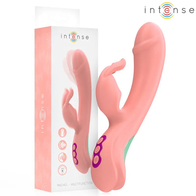 Vibrator INTENSE – RACHEL RABBIT, cu vârf oscilant, 5 moduri de vi