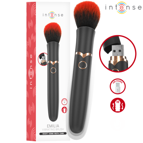 Intense - Vibrator perie cu 10 moduri, 16 cm