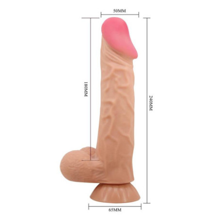 Sliding Skin Vibrating Dildo 24 cm