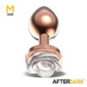 Dop anal metal rose gold cu trandafir alb M
