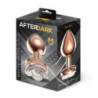 Dop anal metal rose gold cu trandafir alb M