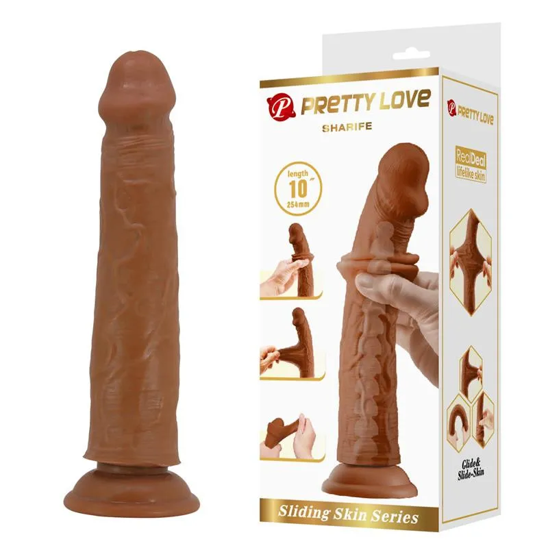 Dildo realist cu piele glisanta 25 cm