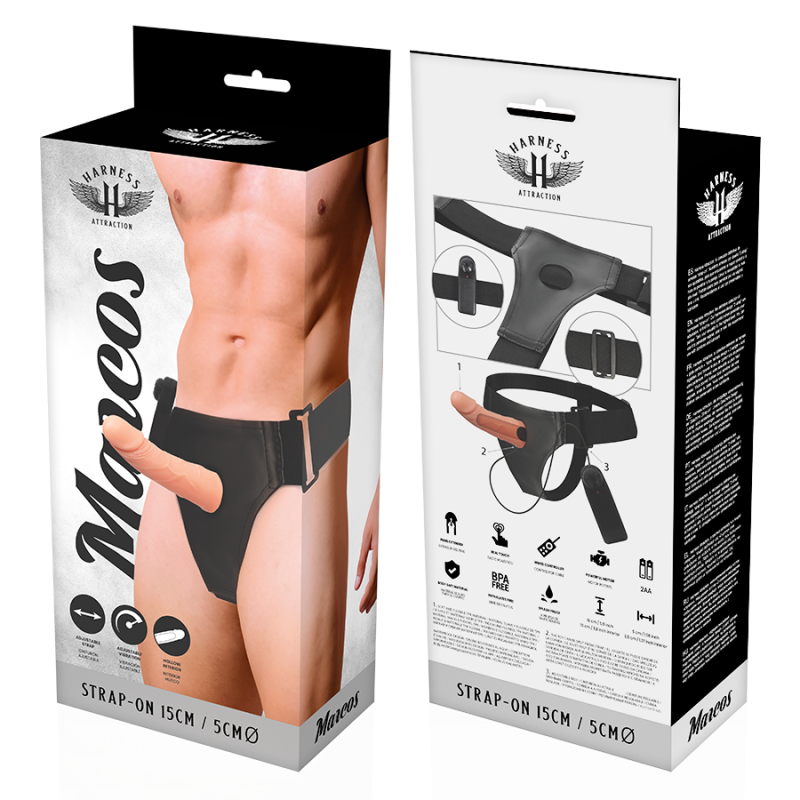 HAM HARNESS ATTRACTION – CADRU GOL PENTRU HAM CU VIBRATOR 15 CM -