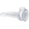 BAILE - DILDO REALISTIC CU VENTUZĂ ȘI TESTICULE 16,7 CM TRANSPARENT