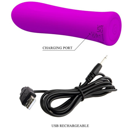 Vibrator Pretty Love Alfreda, 12 Moduri Vibratii, Silicon, USB, Mov