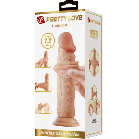 PRETTY LOVE - DILDO REALISTIC QUENTIN 18 CM NATURAL