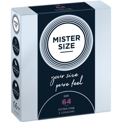 MISTER SIZE - PREZERVATIVE MĂRIME XL 64 MM (3 BUCĂȚI)