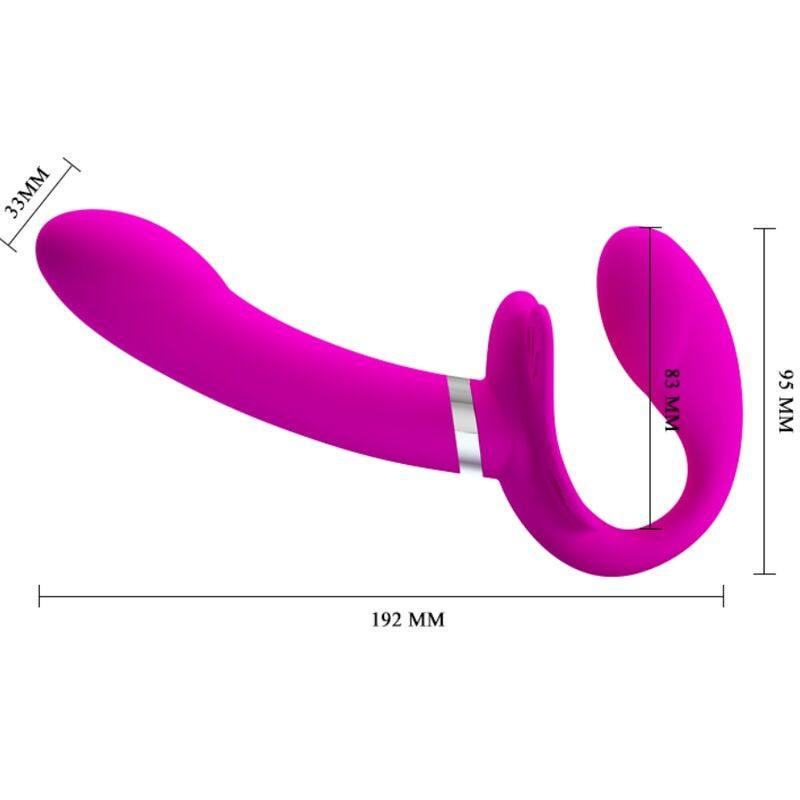 PRETTY LOVE - VIBRATOR CU CUREA DUBLĂ VALERIE 12 VIBRAȚII MOV