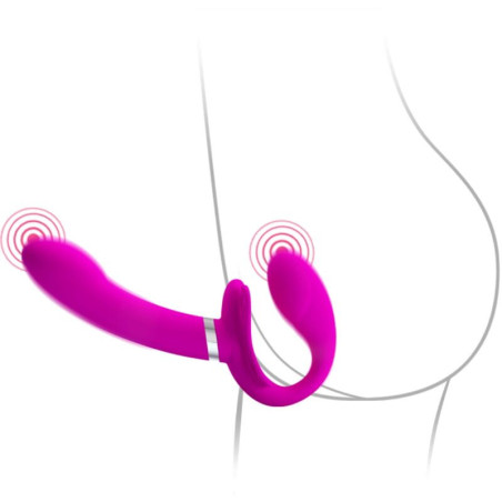 PRETTY LOVE - VIBRATOR CU CUREA DUBLĂ VALERIE 12 VIBRAȚII MOV