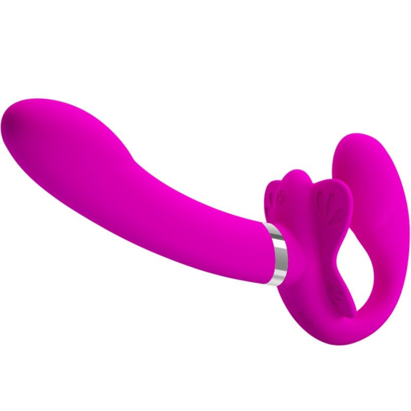 Vibrator dublu PRETTY LOVE VALERIE, strap-on fara ham, 12 functii de