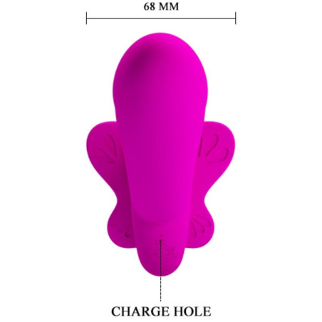 PRETTY LOVE - VIBRATOR CU CUREA DUBLĂ VALERIE 12 VIBRAȚII MOV