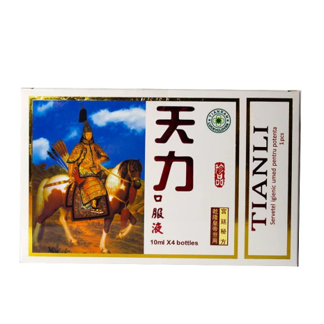 Set TIANLI, pentru potenta, erectii ferme si ejaculare precoce, set 4 fioleX10ml