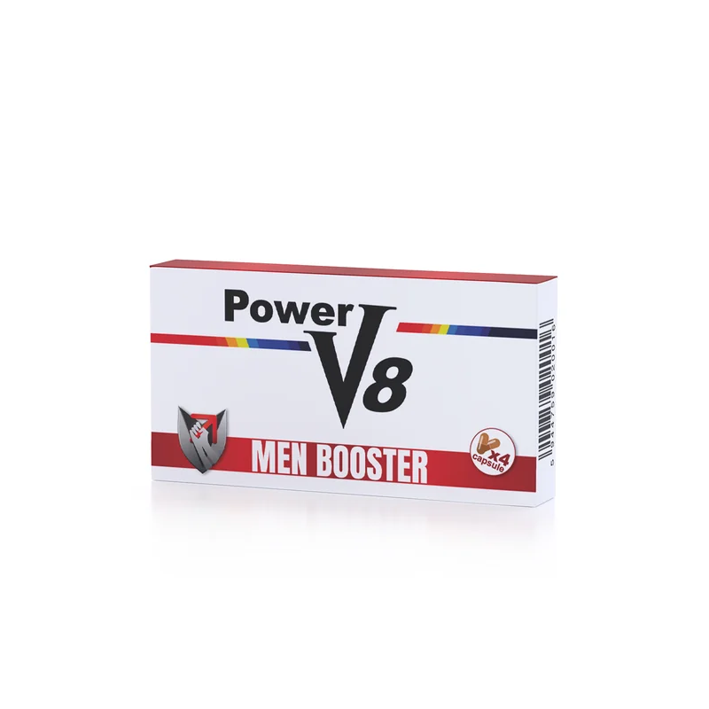 Capsule Power V8, intarziere ejaculare si stimularea libidoului barbatilor,pentru potenta, erectii puternice, 4 capsule