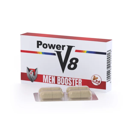 Capsule Power V8, intarziere ejaculare si stimularea libidoului barbatilor,pentru potenta, erectii puternice, 4 capsule