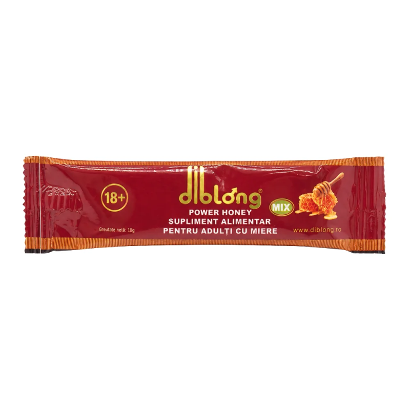 Diblong Power Honey - supliment alimentar adulți cu miere și plante care susțin sănătatea sexuală și funcția de reproducere, 10g