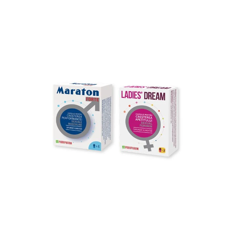 Pachet pentru cupluri: Capsule afrodisiace MARATON FORTE, 4 buc +