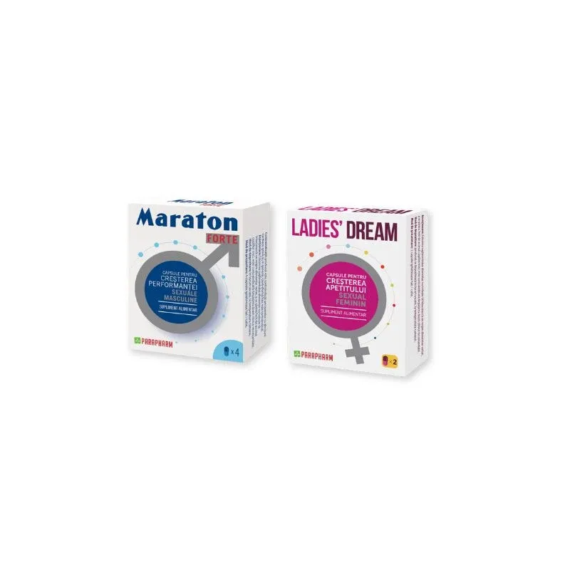 Pachet pentru cupluri: Capsule afrodisiace MARATON FORTE, 4 buc +