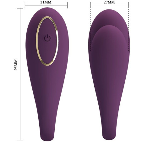 Vibrator dublu August cu telecomandă – Pretty Love