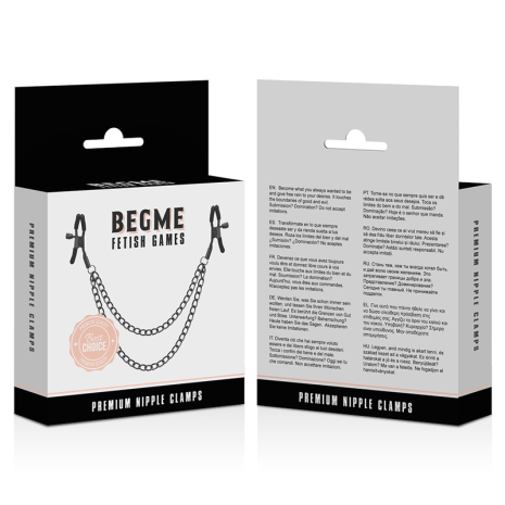 BEGME Cleme pentru Sfârcuri cu Lanț Elegant, Reglabile