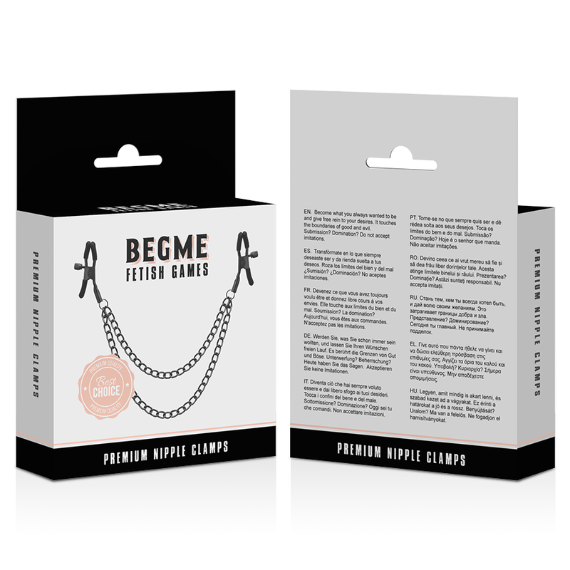 BEGME Cleme pentru Sfârcuri cu Lanț Elegant, Reglabile
