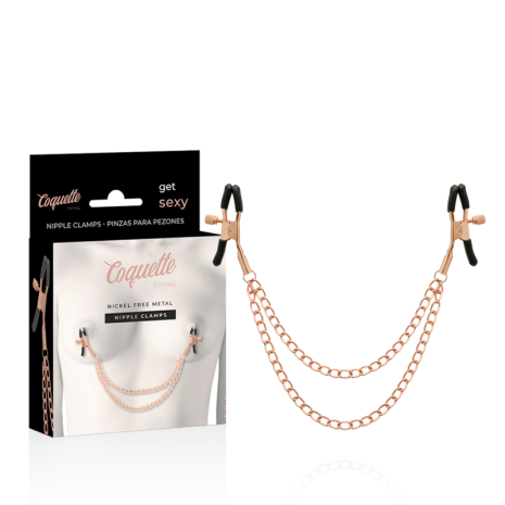 Cleme COQUETTE CHIC DESIRE pentru stimulare sfârcuri cu lanț metalic
