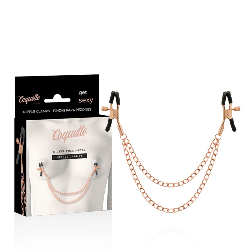 Cleme COQUETTE CHIC DESIRE pentru stimulare sfârcuri cu lanț metalic