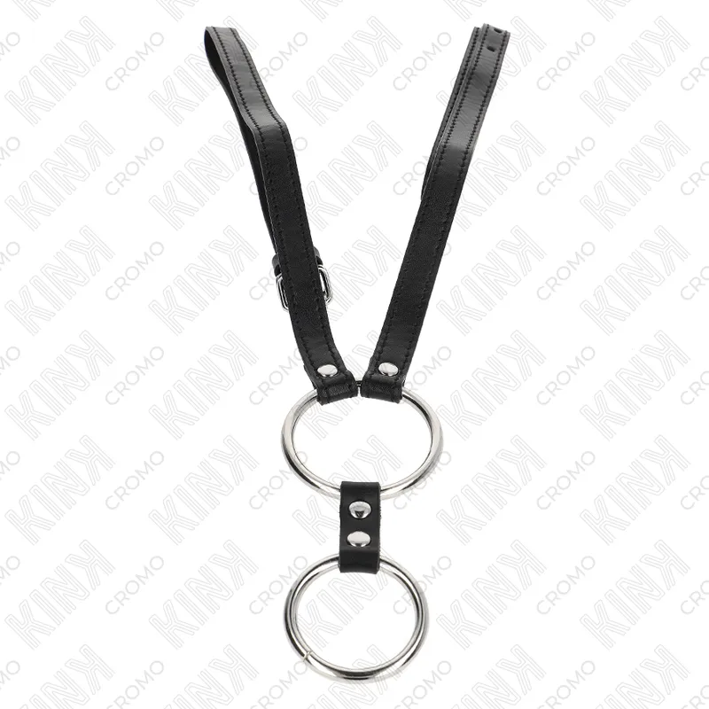 KINK - INEL DUBLU DIN METAL PENTRU PENIS DE LA 3,8 CM LA 5 CM CU