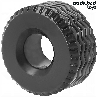 Inel pentru penis ADDICTED TOYS Extra Thick Cock Ring, design în formă de anvelopă, diametru 2.8 cm, negru