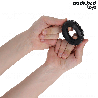 Inel pentru penis ADDICTED TOYS Extra Thick Cock Ring, design în formă de anvelopă, diametru 2.8 cm, negru